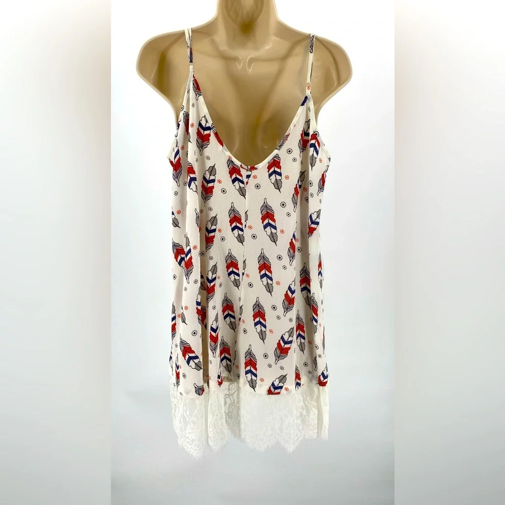 Wanderlust‎ LA tunic, minidress with lace details, size Large - Picture 2 of 8